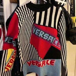 Versace Colorblock Knit Sweater